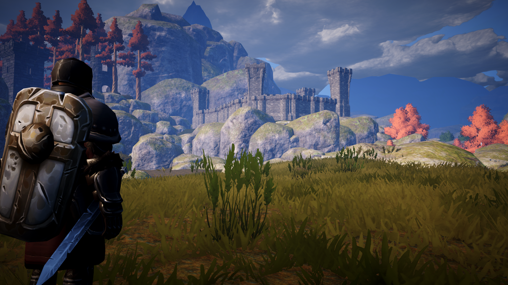 Мрачный замок на вершине скалы